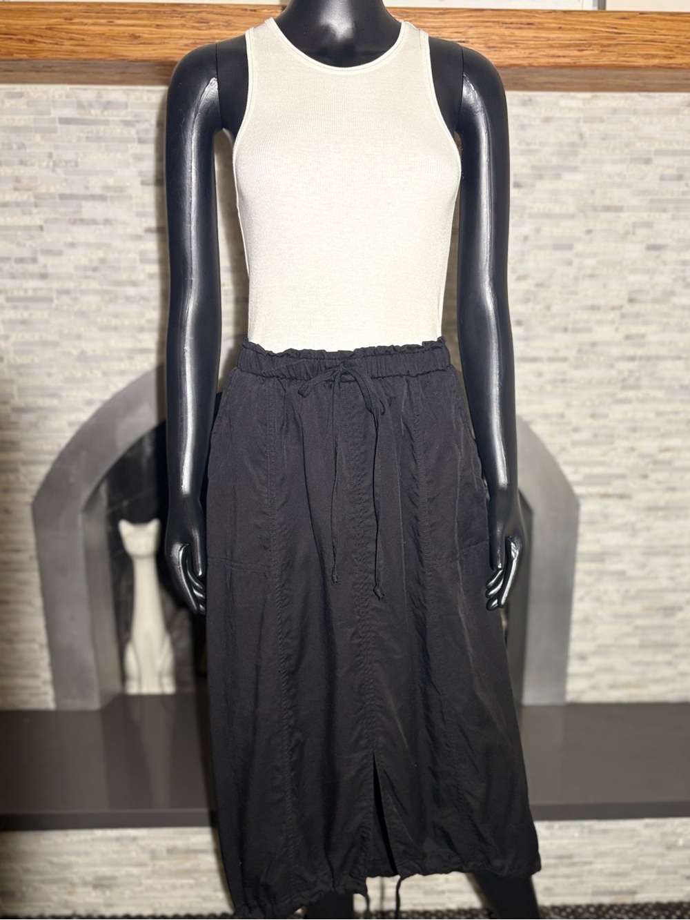 MELLODAY White Ribbed Tank Top Knit Sleeveless Shell - Size XS